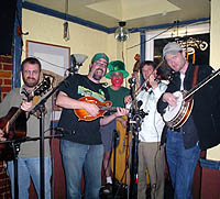 Seattle Bluegrass Band, Dysfunction Junction  - L to R: Kirk Reese, John Brogan, Pat Ferris, Tim Wetmiller, Jason Stewart